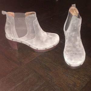 Clarks Grey Suede Boots
